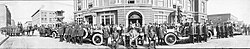 Historical photo of the Gary Fire Department in 1914
