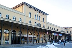 The front of the station