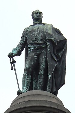 Statue of Frederick Duke of York in Waterloo Place, Westminster, London