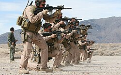 Marine raiders conducting CQB training