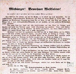 Proclamation of the Iserlohn Security Committee May 1849