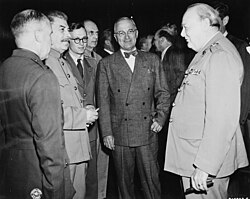 Churchill, Harry S. Truman, and Stalin at the Potsdam Conference, July 1945