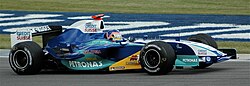 Jacques Villeneuve qualifying at the 2005 United States Grand Prix in his Sauber C24