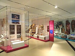 Exhibits at the Shreyas and Mina Ajmera Gallery of Africa, the Americas and Asia-Pacific, one of several world culture galleries at the museum