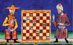 13th-century depiction of a Jew and Muslim playing chess in Al-Andalus