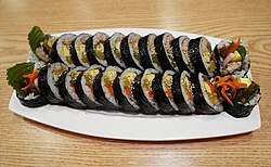 Sliced gimbap