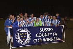 Brighton & Hove Albion W.F.C. after winning the Sussex County FA Women's Challenge Cup in 2012