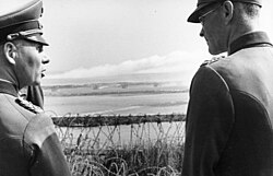 Rommel observes a weapon demonstration at Riva-Bella, just north of Caen in the area that would become Sword Beach in Normandy.