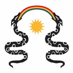 Two crowning snakes united by a rainbow without certain royal badge was used as the Inca sign according to Spanish chronicler Bernabé Cobo