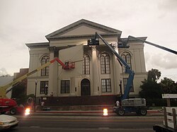 Thalian Hall, with movie crews filming in July 2012