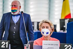Frans Timmermans and Ursula von der Leyen in 2021