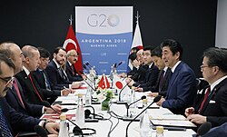 Erdoğan meeting with Japanese Prime Minister Shinzo Abe (2018)
