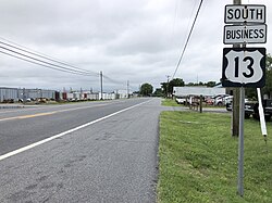 US 13 Bus. southbound past US 13/DE 404 north of Bridgeville
