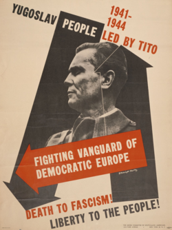 A poster by Edward McKnight Kauffer for the United Committee of South-Slavic Americans honoring Tito c. 1944