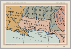 East Florida and West Florida during the British period of 1763 to 1783