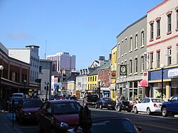 Water Street is notable for its boutiques and restaurants