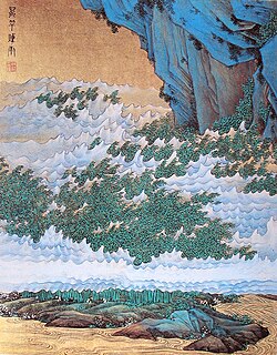 十万图之四 (No. 4 of a Hundred Thousand Scenes) by Ren Xiong, a pioneer of the Shanghai School of Chinese art, c. 1850