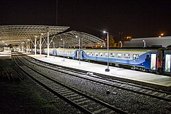 Trains at Mar del Plata railway and bus station, opened in 2011