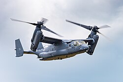 CV-22B Osprey with rotors in tilt