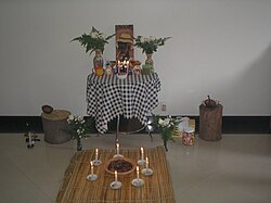 An altar dedicated to the pretos velhos spirits