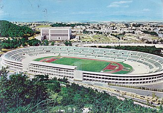 The Olimpico on a 1950s colour postcard