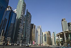 Business district in Doha