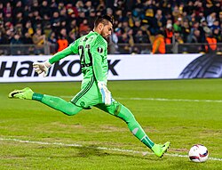Romero during a Europa League match in March 2017