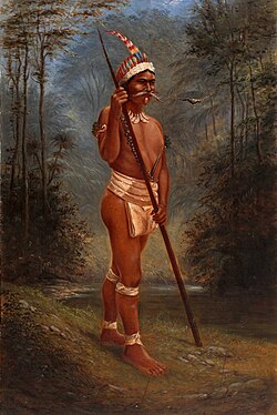 Painting of Sápara man, c. 1893