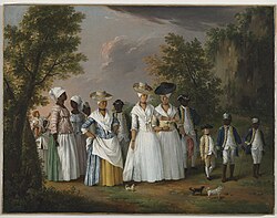 Agostino Brunias. Free Women of Color with Their Children and Servants in a Landscape, Brooklyn Museum