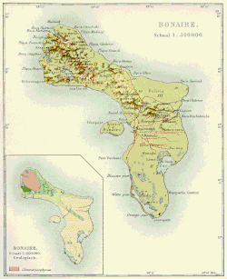 Map of Bonaire, 1914–1917