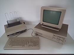 A VEB Robotron EC 1834 personal computer, first introduced in 1986.