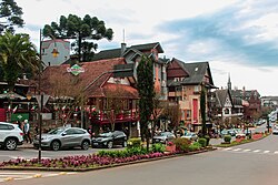 The town of Gramado, one of the most popular tourist destinations in Brazil, settled by Italian and German immigrants.