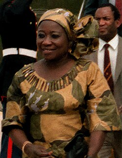 Mugabe's first wife, Sally Hayfron, in 1983