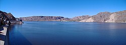 Reservoir of the Valle Grande hydroelectric dam, near San Rafael, Mendoza