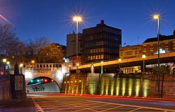 The Liverpool city centre entrance to the Queensway tunnel under the River Mersey