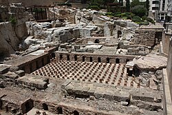 Ruins in the Roman Baths Garden