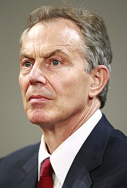 British prime minister Tony Blair, with whom Mugabe had a particularly antagonistic relationship