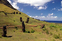 Easter Island, part of Chile, is the only island in Oceania whose official language is Spanish.[27]