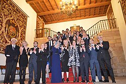 Wikipedians meeting after the 2015 Asturias awards ceremony