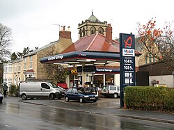 A small independent filling station in Boston Spa, West Yorkshire, England