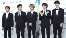 Tomorrow X Together at Soribada Best K-Music Awards on August 23, 2019.