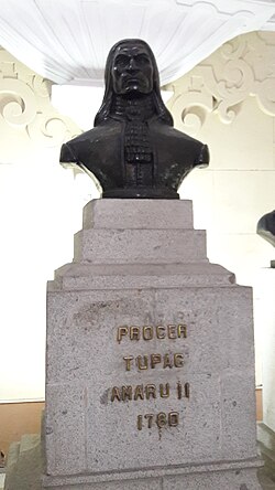 Effigy of Túpac Amaru II in the Panteón de los Próceres in Lima.