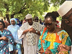 Modibo Sidibe voting in Bamako, 2018 Malian presidential election