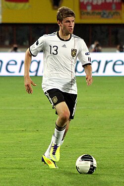 Müller with Germany in 2011