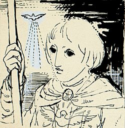 Drawing for a libretto cover page by Peter Hoffer (undated)