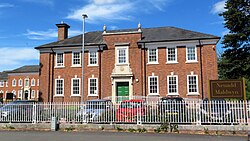 Neuadd Maldwyn, Severn Street, Welshpool: Built 1931 as headquarters of Montgomeryshire County Council
