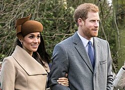 Harry with Markle on Christmas Day, 2017