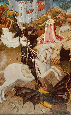 Saint George and the Dragon, 1434/35, by Bernat Martorell, commissioned by the Generalitat of Catalonia