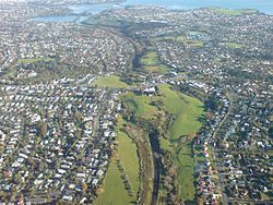 The Eastern Transport Corridor, from above Saint Johns
