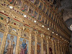 Eggs on the oil lamps of the Church of Saint Lazarus, Larnaca, Cyprus